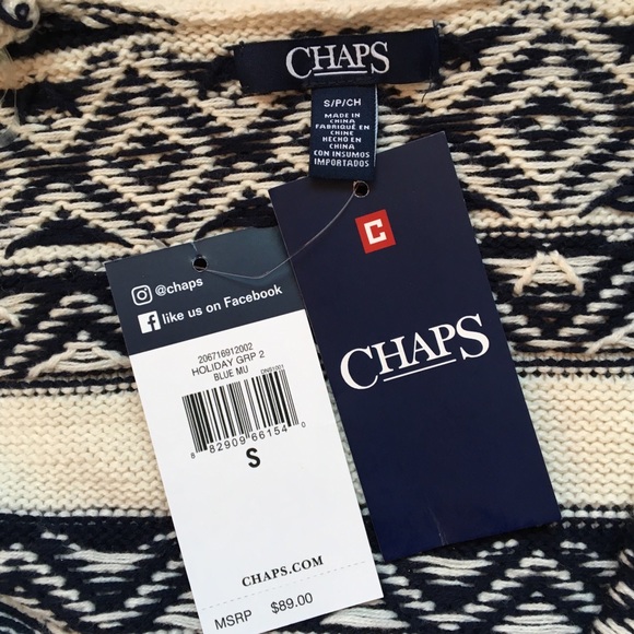 NWT Chaps Cardigan Size Small - Picture 7 of 10
